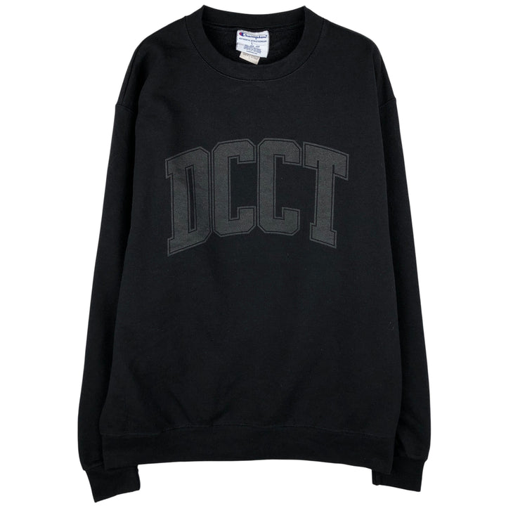 Champion Authentic Athleticswear Printed Sweatshirt, Men's Size L cotton black type Vintage Second Hand