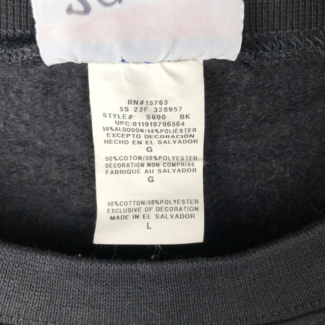 Champion Authentic Athleticswear Printed Sweatshirt, Men's Size L cotton black type Vintage Second Hand