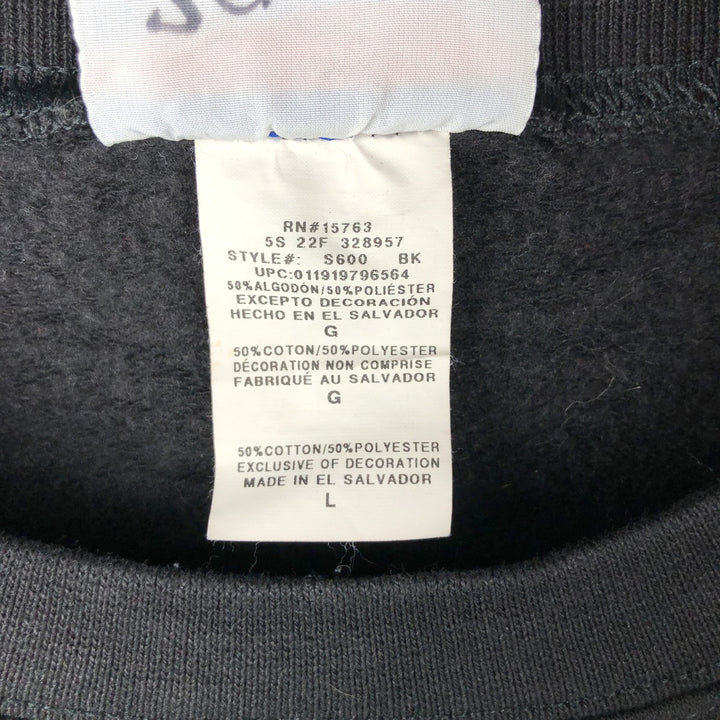 Champion Authentic Athleticswear Printed Sweatshirt, Men's Size L cotton black type Vintage Second Hand