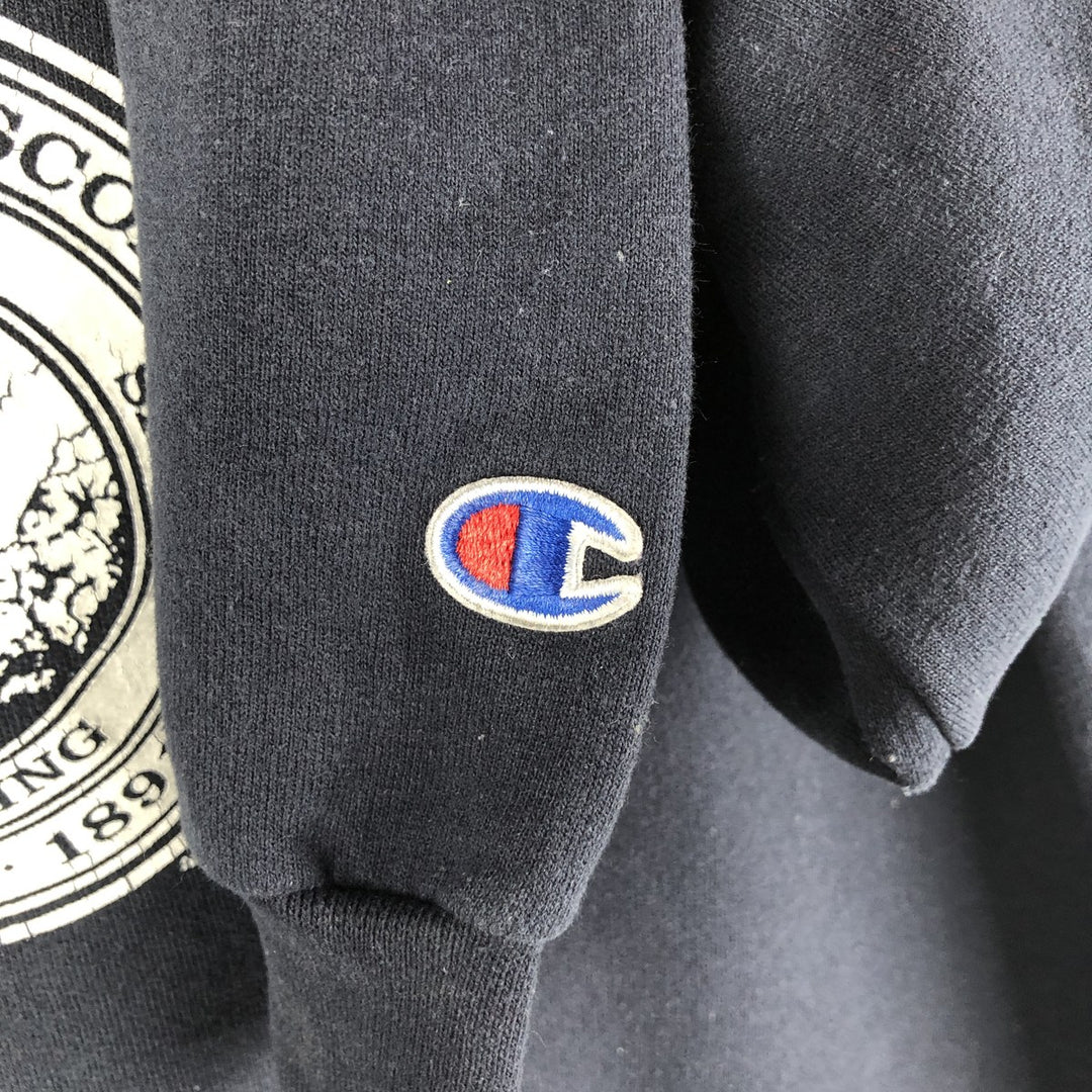 2000'S Champion ECO FLEECE College Sweatshirt, Men's Size M unclear navy blue type Vintage Second Hand