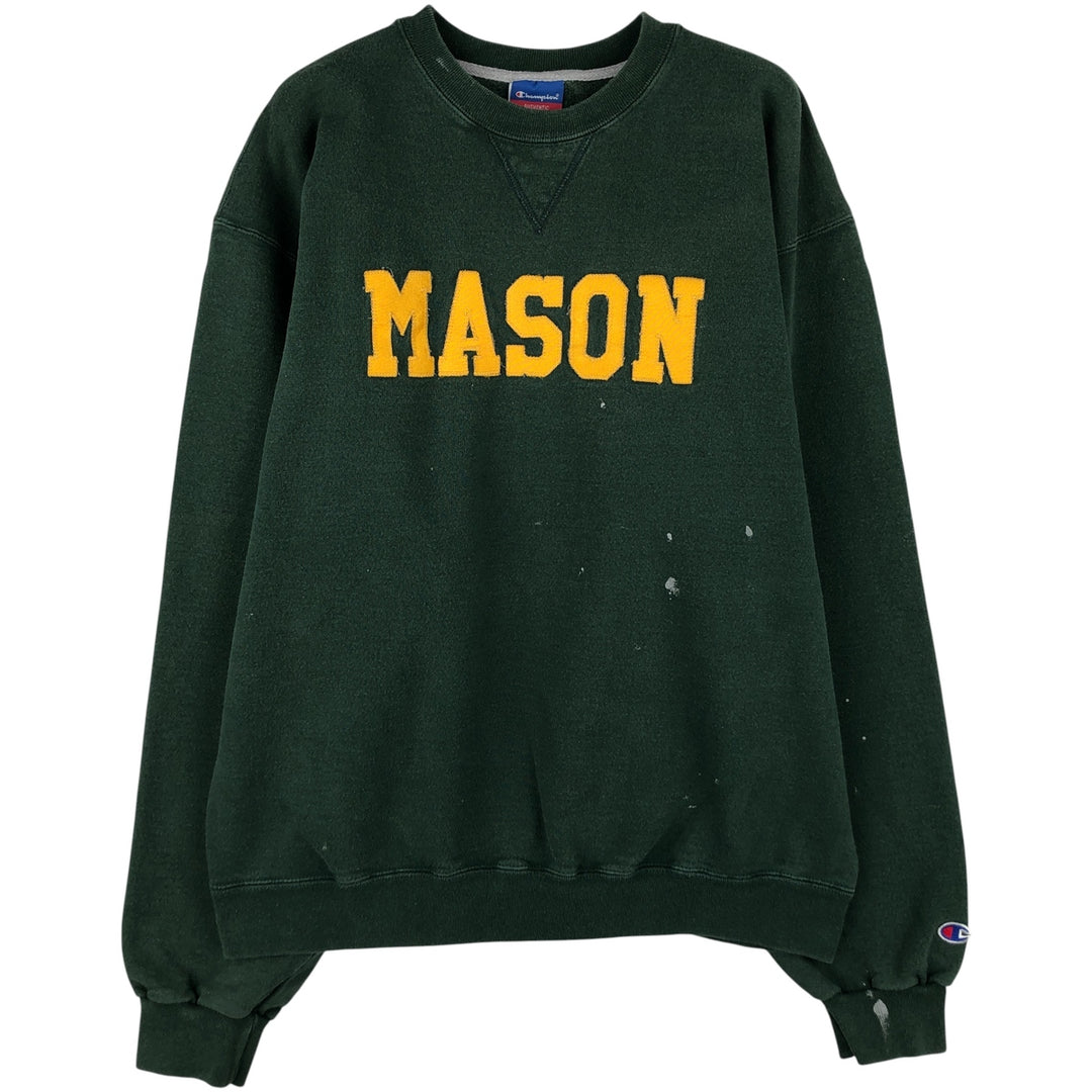 2000'S Champion Authentic Athletic Apparel sweatshirt, men's size L cotton green type Vintage Second Hand