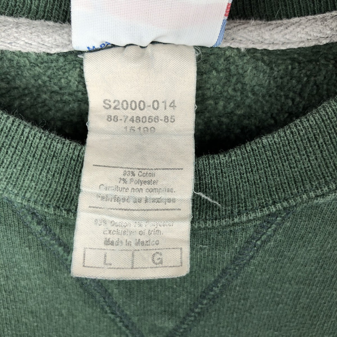 2000'S Champion Authentic Athletic Apparel sweatshirt, men's size L cotton green type Vintage Second Hand