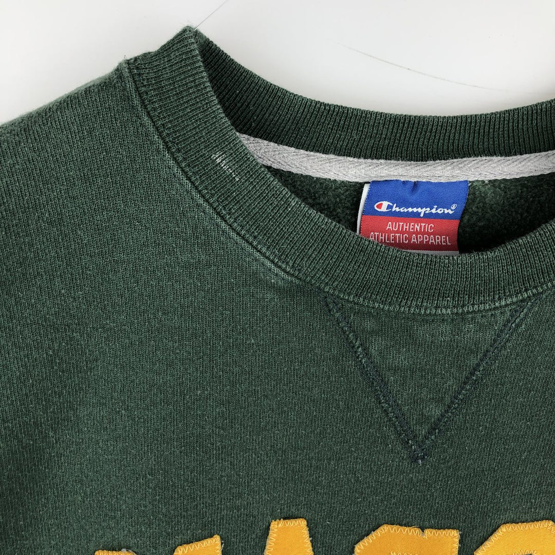 2000'S Champion Authentic Athletic Apparel sweatshirt, men's size L cotton green type Vintage Second Hand