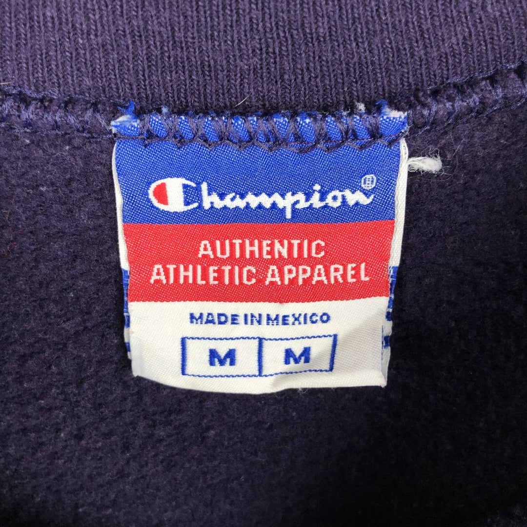 2000'S Champion Authentic Athletic Apparel College Sweatshirt, Men's Size Medium cotton purple type Vintage Second Hand