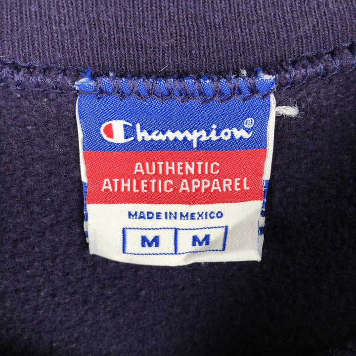 2000'S Champion Authentic Athletic Apparel College Sweatshirt, Men's Size Medium cotton purple type Vintage Second Hand