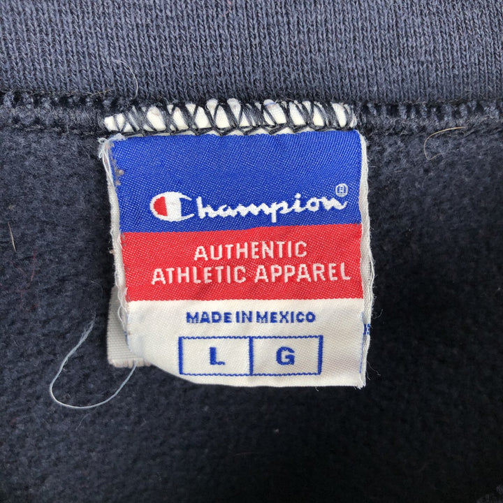 2000'S Champion Authentic Athletic Apparel College Sweatshirt, Men's Size L cotton navy blue type Vintage Second Hand