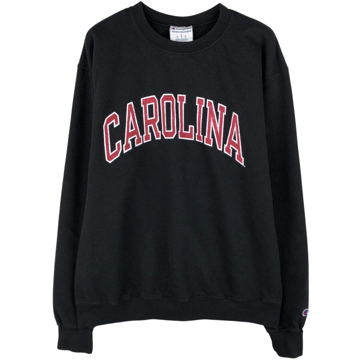 Champion Print Sweatshirt, Men's Size L cotton black type Vintage Second Hand