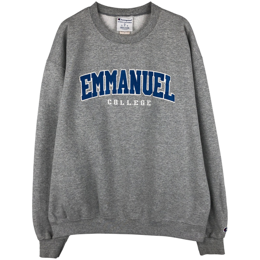 Champion Authentic Athletics Wear College Sweatshirt, Men's XL cotton gray type Vintage Second Hand