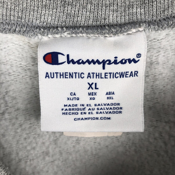 Champion Authentic Athletics Wear College Sweatshirt, Men's XL cotton gray type Vintage Second Hand
