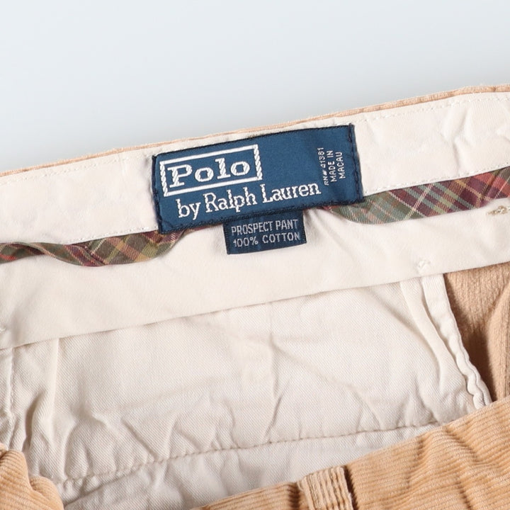 Ralph Lauren POLO by Ralph Lauren PROSPECT PANT corduroy pants, men's size W31 cotton Beige type Vintage Second Hand