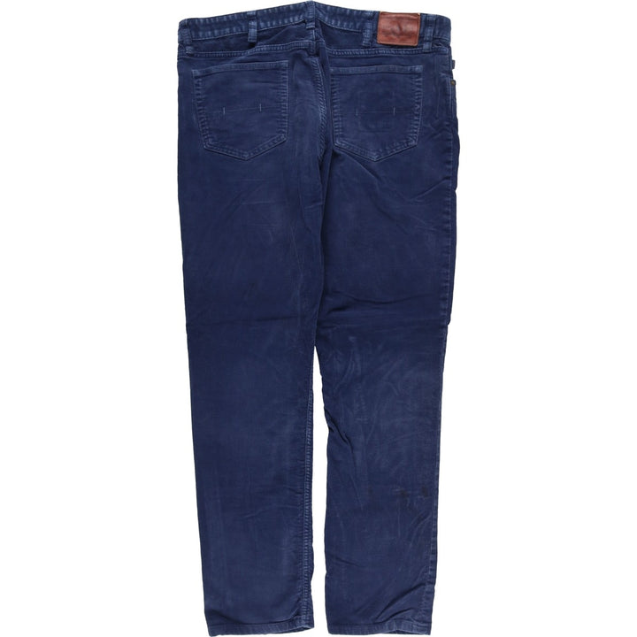 Ralph Lauren POLO RALPH LAUREN Slim Fit Corduroy Pants, Men's, Size W38 cotton navy blue type Vintage Second Hand