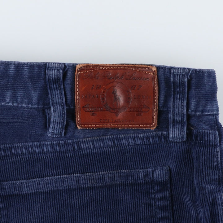 Ralph Lauren POLO RALPH LAUREN Slim Fit Corduroy Pants, Men's, Size W38 cotton navy blue type Vintage Second Hand