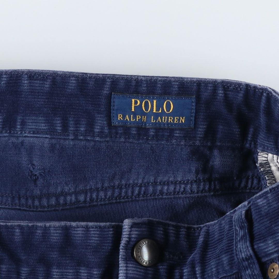 Ralph Lauren POLO RALPH LAUREN Slim Fit Corduroy Pants, Men's, Size W38 cotton navy blue type Vintage Second Hand