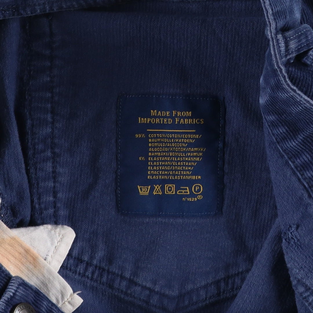 Ralph Lauren POLO RALPH LAUREN Slim Fit Corduroy Pants, Men's, Size W38 cotton navy blue type Vintage Second Hand