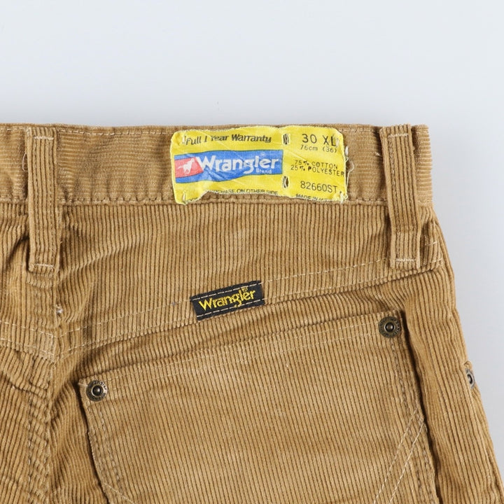 Vintage 80s-90'S Wrangler corduroy pants, made in the USA, men's size W29. cotton beige type brown Vintage Second Hand