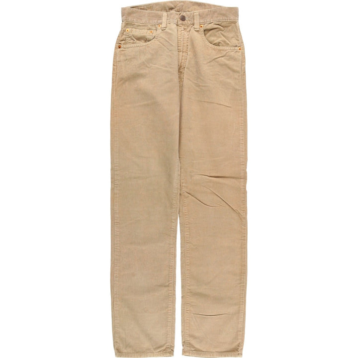 90'S Levi's 505-6923 Euro Model Corduroy Pants, Made in Italy, Men's, Size W30, Vintage cotton Beige type Vintage Second Hand