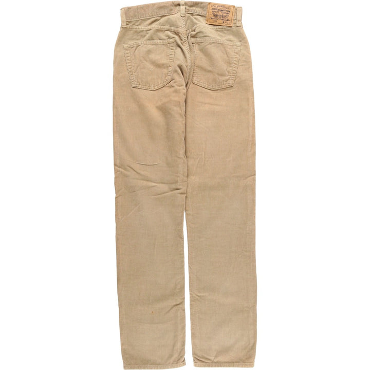 90'S Levi's 505-6923 Euro Model Corduroy Pants, Made in Italy, Men's, Size W30, Vintage cotton Beige type Vintage Second Hand