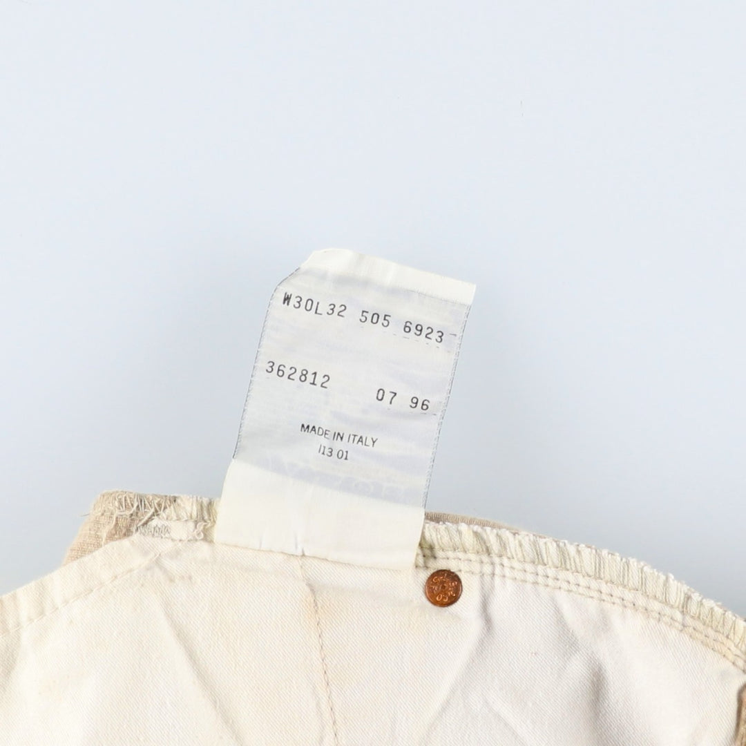 90'S Levi's 505-6923 Euro Model Corduroy Pants, Made in Italy, Men's, Size W30, Vintage cotton Beige type Vintage Second Hand