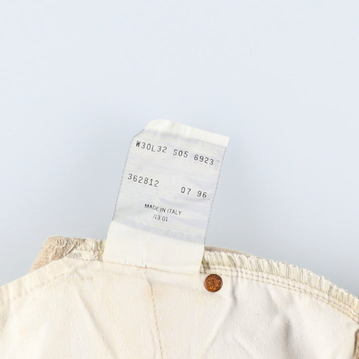 90'S Levi's 505-6923 Euro Model Corduroy Pants, Made in Italy, Men's, Size W30, Vintage cotton Beige type Vintage Second Hand