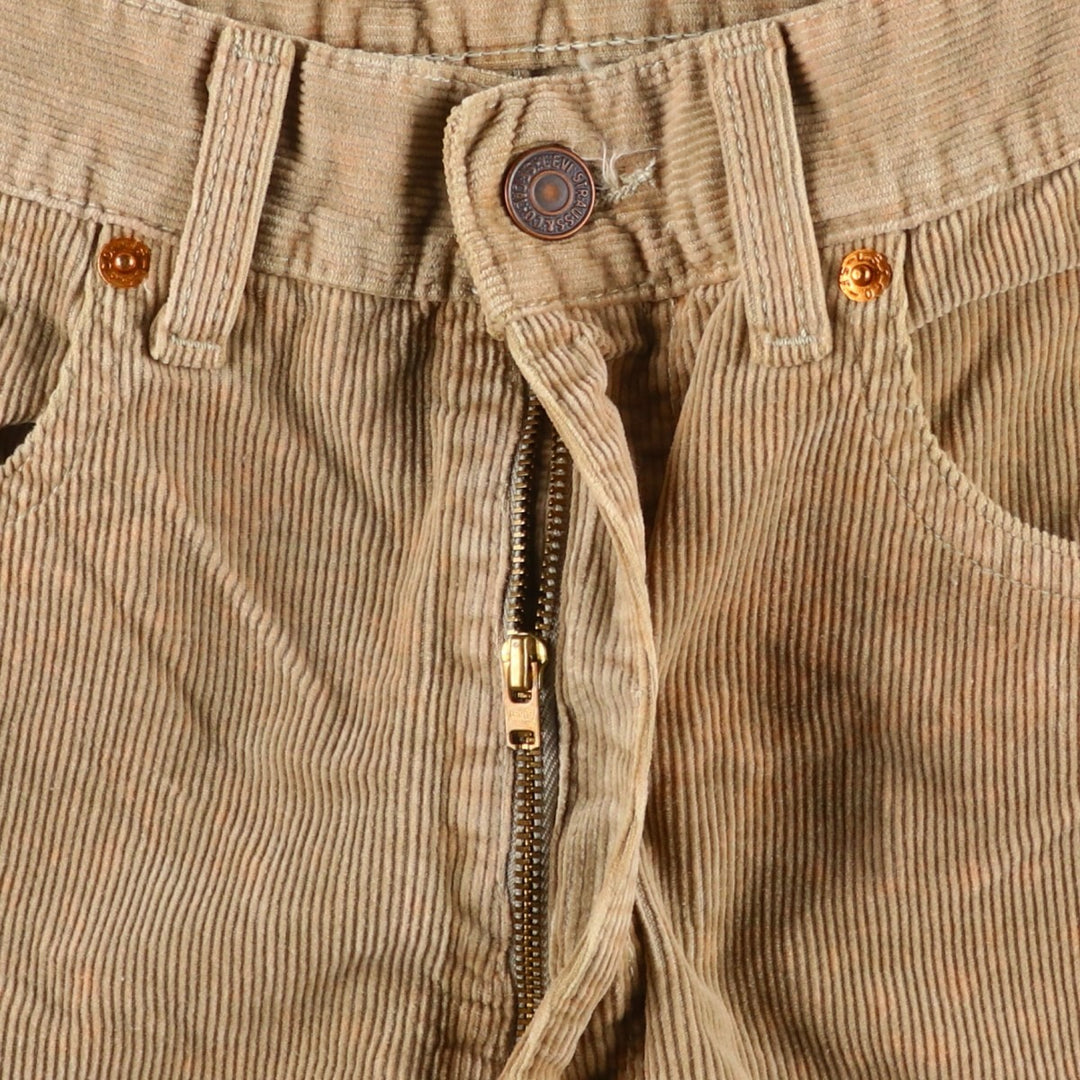 90'S Levi's 505-6923 Euro Model Corduroy Pants, Made in Italy, Men's, Size W30, Vintage cotton Beige type Vintage Second Hand