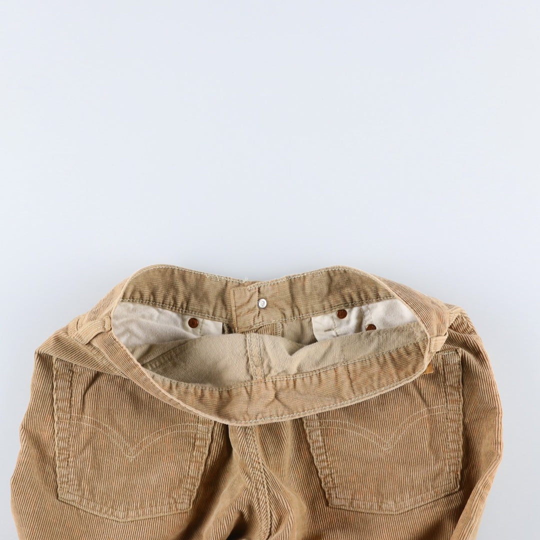 90'S Levi's 505-6923 Euro Model Corduroy Pants, Made in Italy, Men's, Size W30, Vintage cotton Beige type Vintage Second Hand