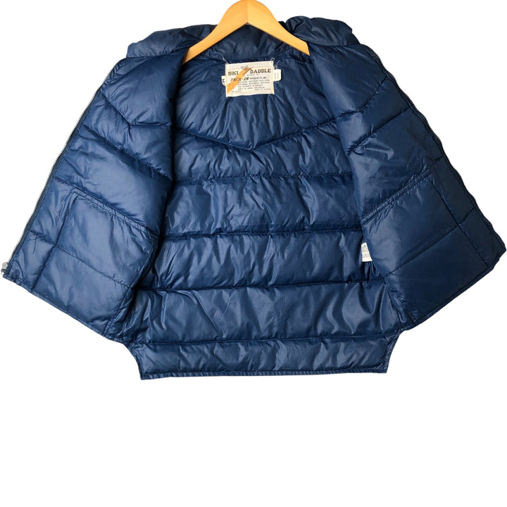 Vintage 1960'S SKI DADDLE ripstop down vest, men's size M Nylon navy blue type Vintage Second Hand
