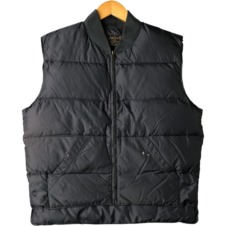 Vintage 80s-90'S Eddie Bauer black tag goose down vest, men's size M Nylon gray type Vintage Second Hand