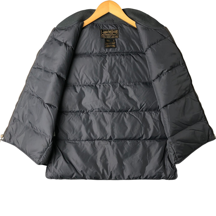 Vintage 80s-90'S Eddie Bauer black tag goose down vest, men's size M Nylon gray type Vintage Second Hand