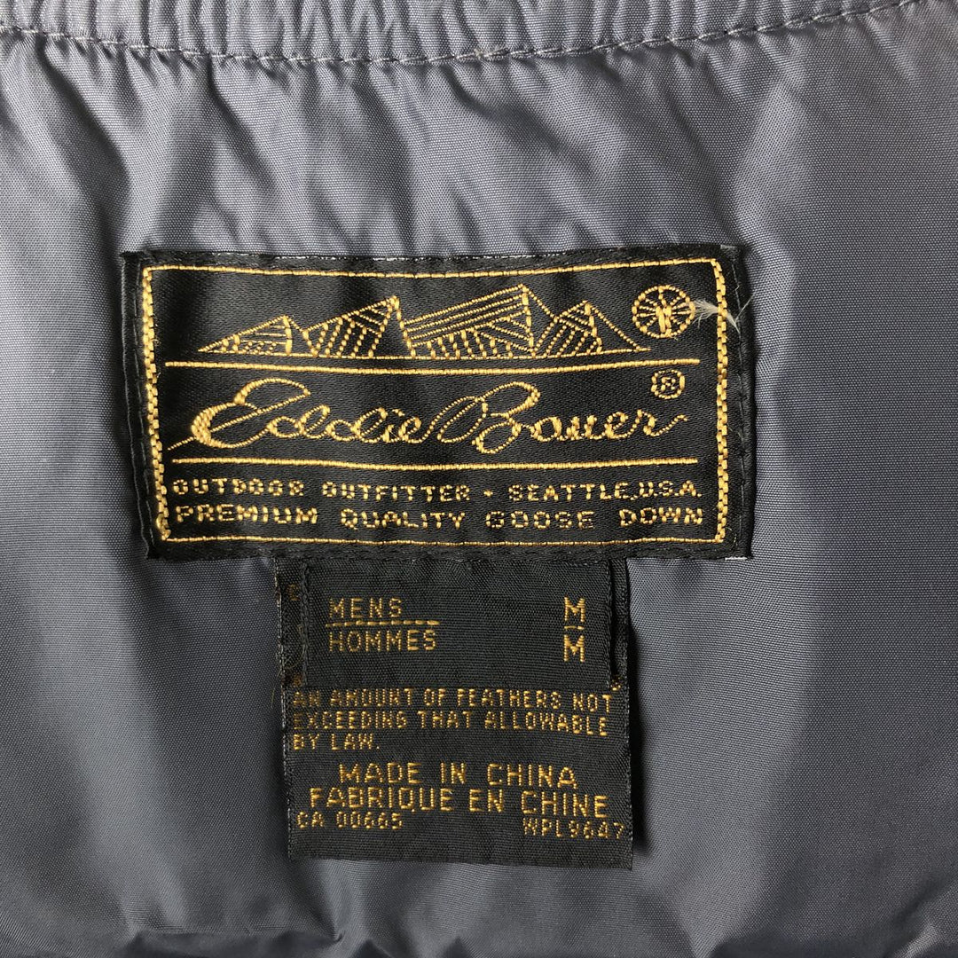 Vintage 80s-90'S Eddie Bauer black tag goose down vest, men's size M Nylon gray type Vintage Second Hand