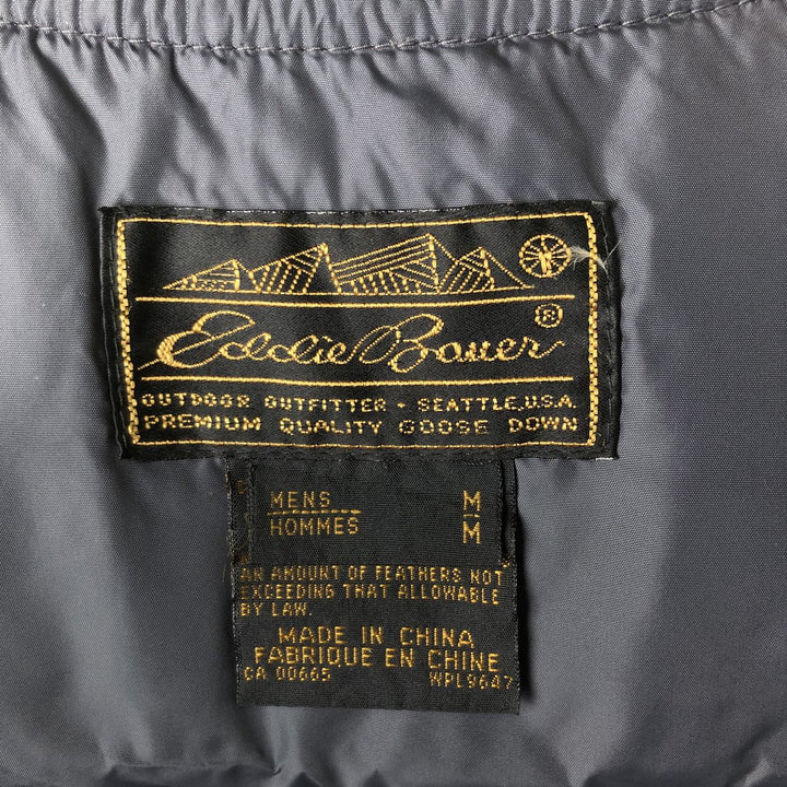 Vintage 80s-90'S Eddie Bauer black tag goose down vest, men's size M Nylon gray type Vintage Second Hand