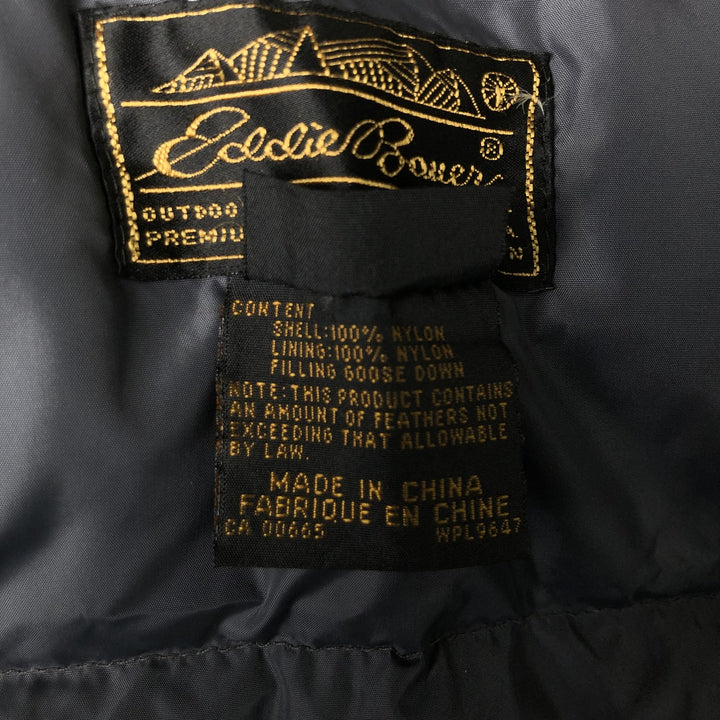 Vintage 80s-90'S Eddie Bauer black tag goose down vest, men's size M Nylon gray type Vintage Second Hand