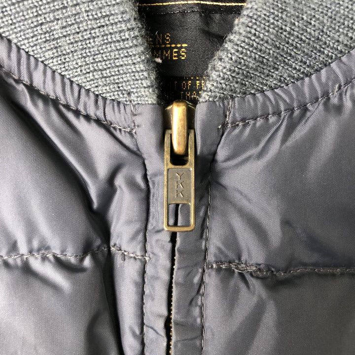 Vintage 80s-90'S Eddie Bauer black tag goose down vest, men's size M Nylon gray type Vintage Second Hand