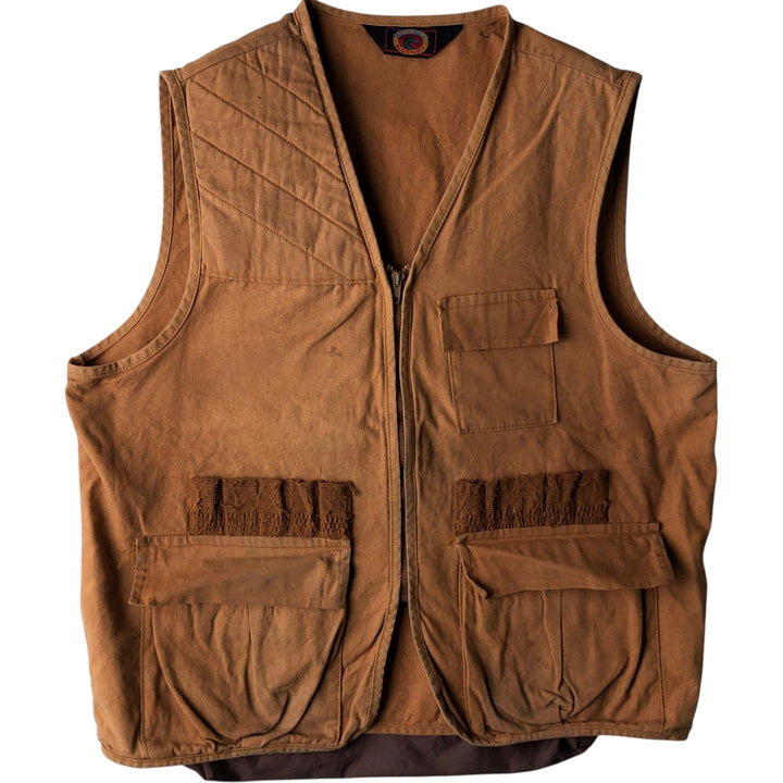 Vintage 70s-80'S Red Head Blue Bill Duck Hunting Vest, Men's Size L unclear brown type Vintage Second Hand
