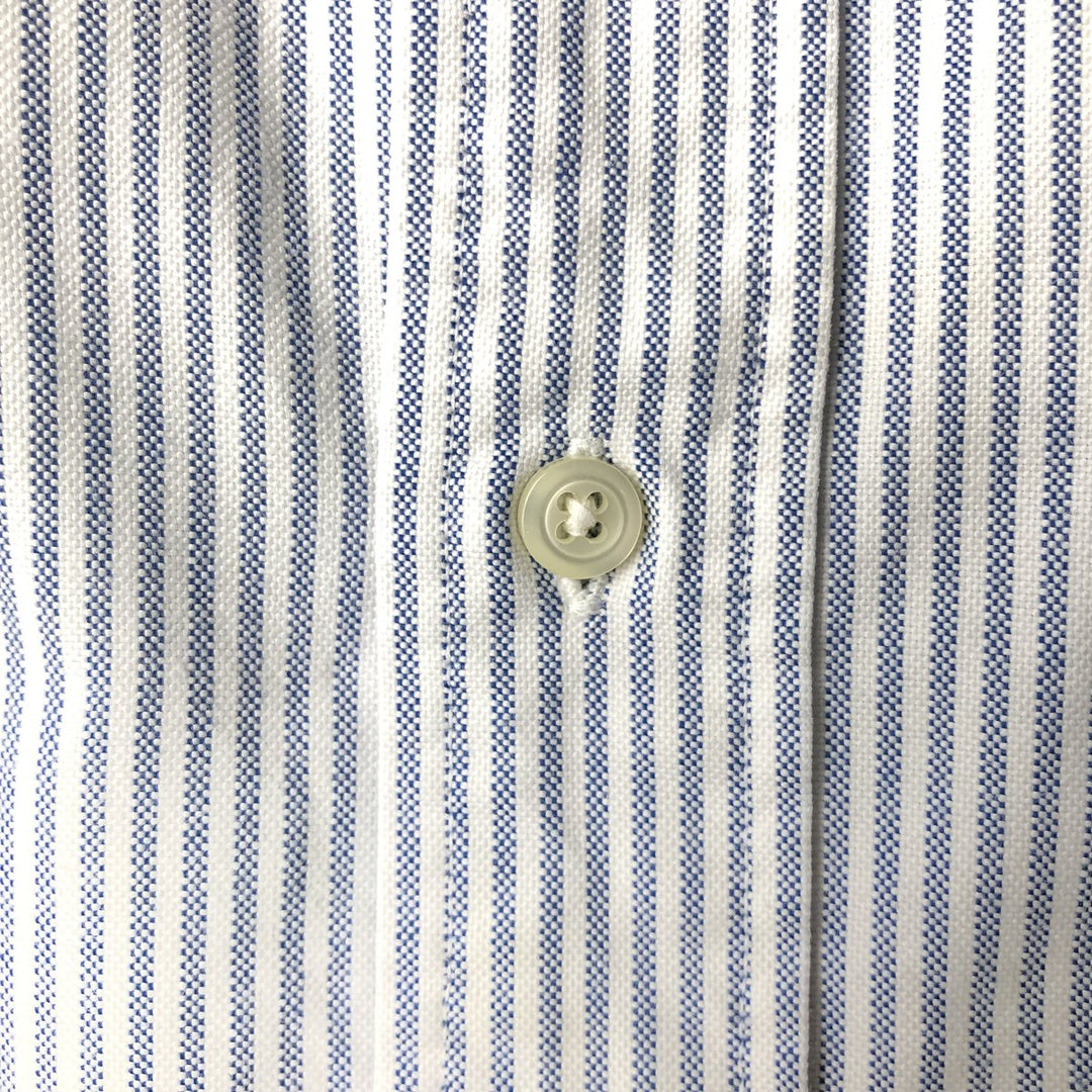 Brooks Brothers Long Sleeve Button-Down Striped Shirt Made in USA Men's Size L cotton white type Vintage Second Hand