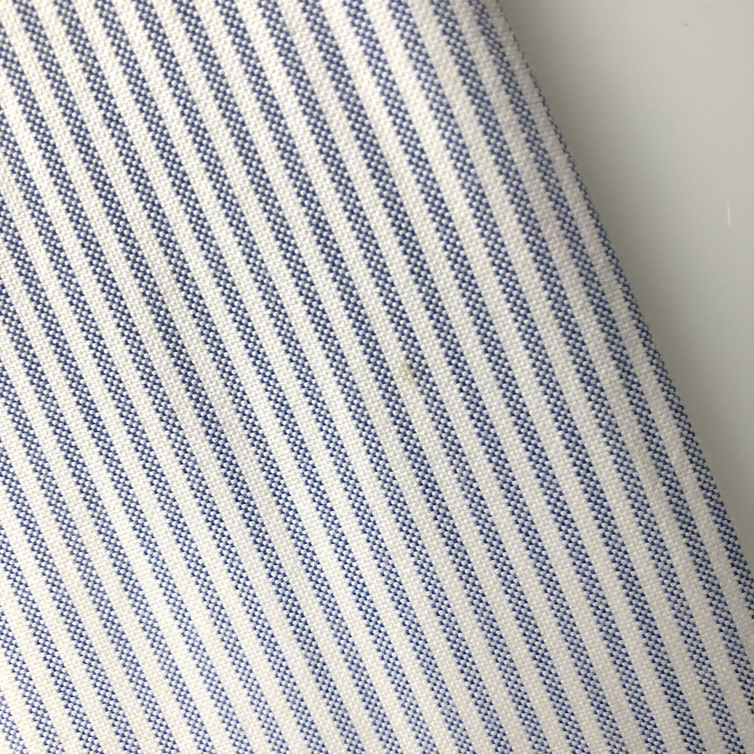 Brooks Brothers Long Sleeve Button-Down Striped Shirt Made in USA Men's Size L cotton white type Vintage Second Hand
