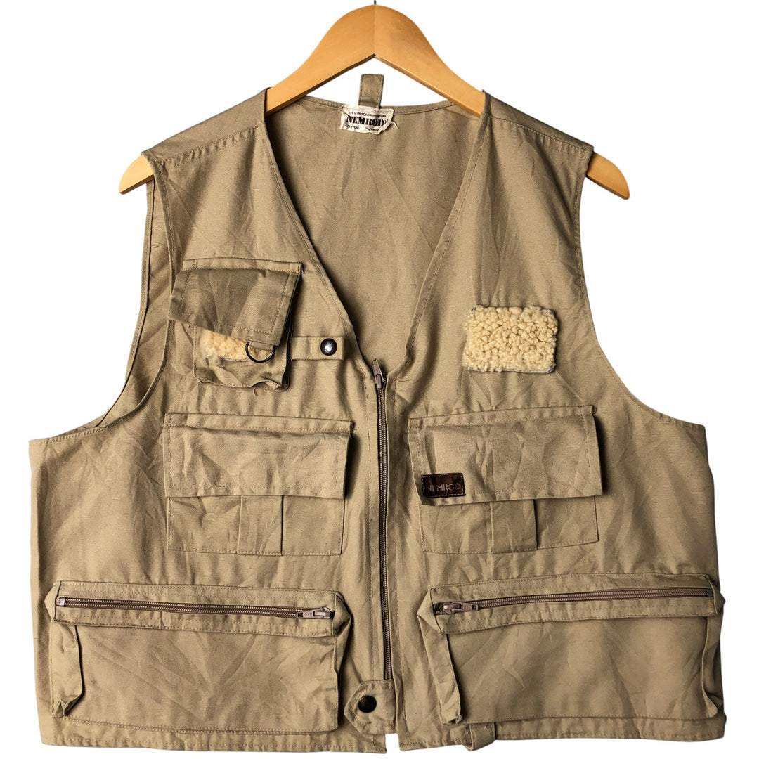 NEMROD Fishing Vest Men's Size L unclear Beige type Vintage Second Hand