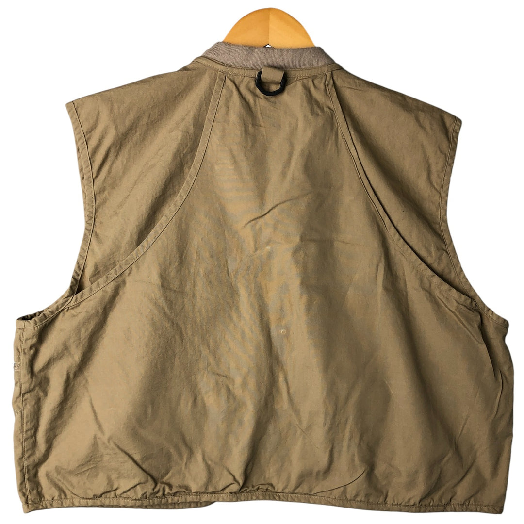 WHITE RIVER Fishing Vest Men's Size L cotton Beige type Vintage Second Hand