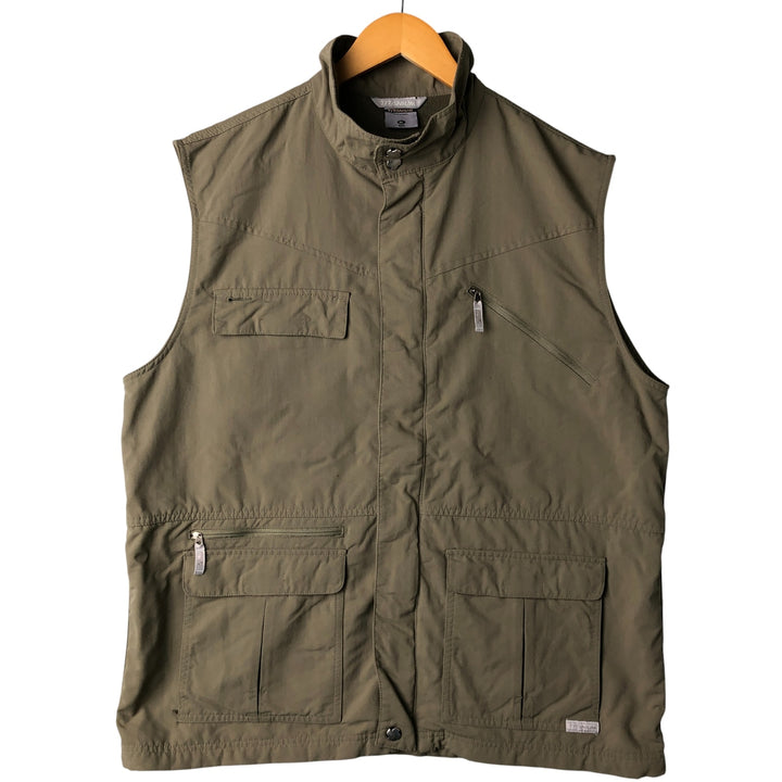 2000'S Columbia Titanium Fishing Vest, Men's XL Nylon Khaki type sage green Vintage Second Hand
