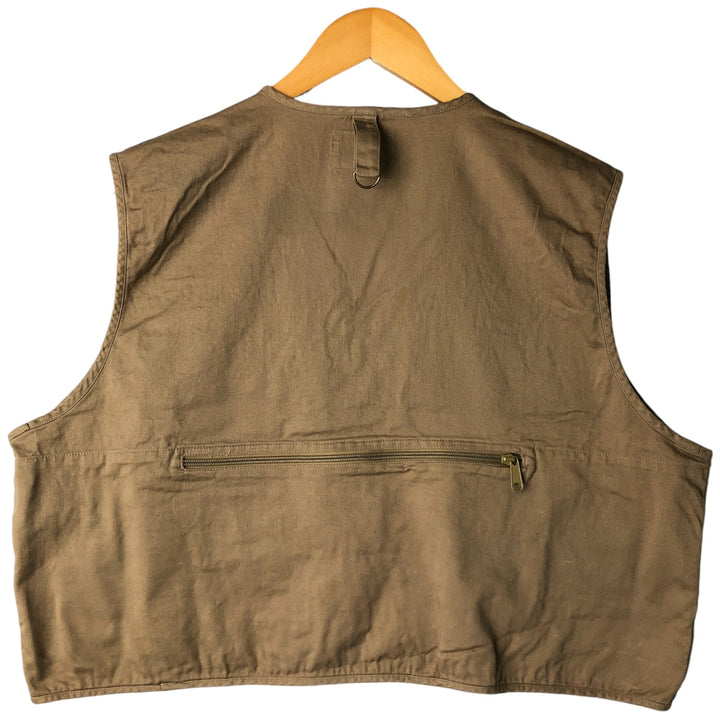 Vintage 90'S AUSABLE fishing vest, men's size XL cotton Beige type Vintage Second Hand