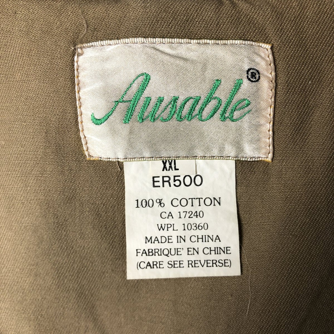 Vintage 90'S AUSABLE fishing vest, men's size XL cotton Beige type Vintage Second Hand