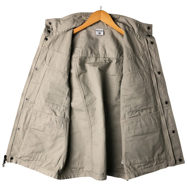 2000'S Columbia Fishing Vest, Men's Size Medium cotton ivory Vintage Second Hand