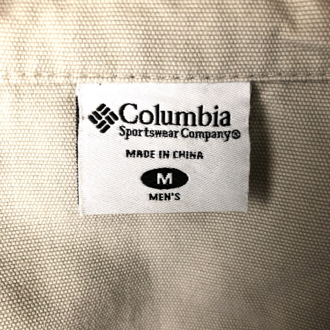 2000'S Columbia Fishing Vest, Men's Size Medium cotton ivory Vintage Second Hand