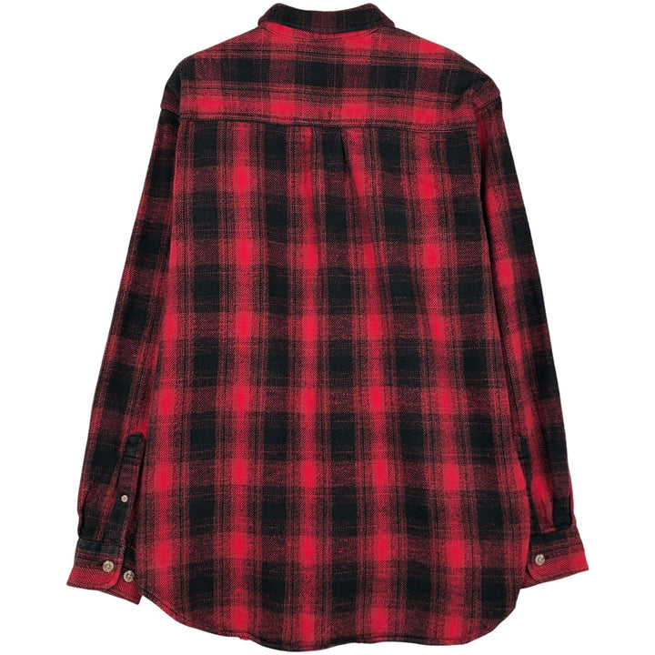 90s-00'S Vintage Field and Stream Long Sleeve Heavy Flannel Check Shirt, Men's Size XL cotton red type Vintage Second Hand