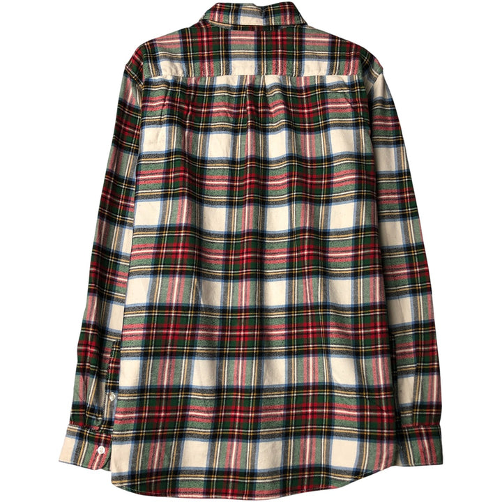 GAP Long Sleeve Light Flannel Check Shirt, Men's Size L Organic cotton green type Vintage Second Hand