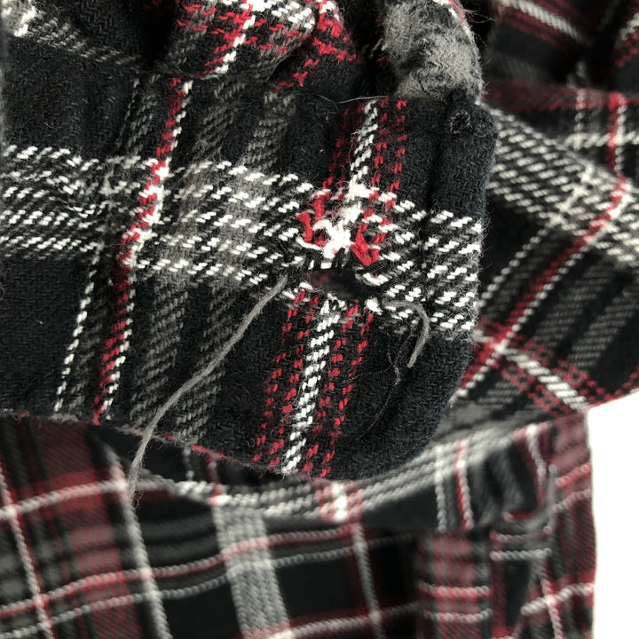 Dickies Check Pattern Long Sleeve Flannel Check Shirt, Men's Size L cotton black type Vintage Second Hand