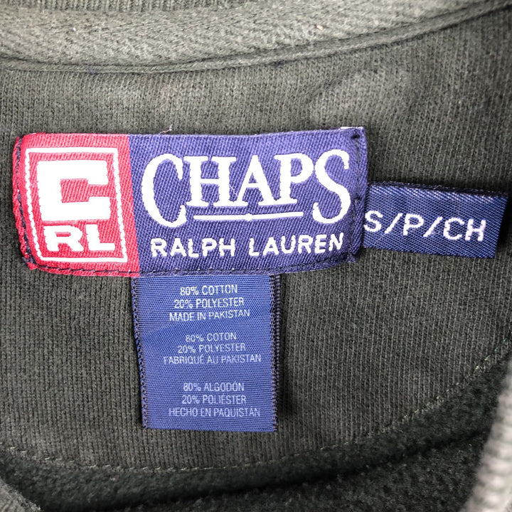 Ralph Lauren CHAPS logo sweatshirt, men's size S cotton Khaki type sage green Vintage Second Hand