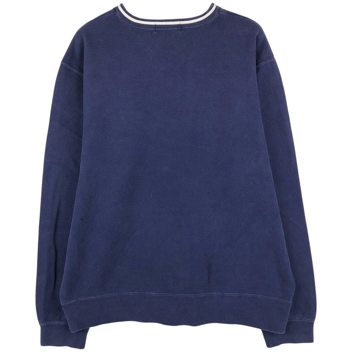 Ralph Lauren POLO by Ralph Lauren V-neck one-point logo sweatshirt, sweatshirt, men's XL size cotton navy blue type Vintage Second Hand