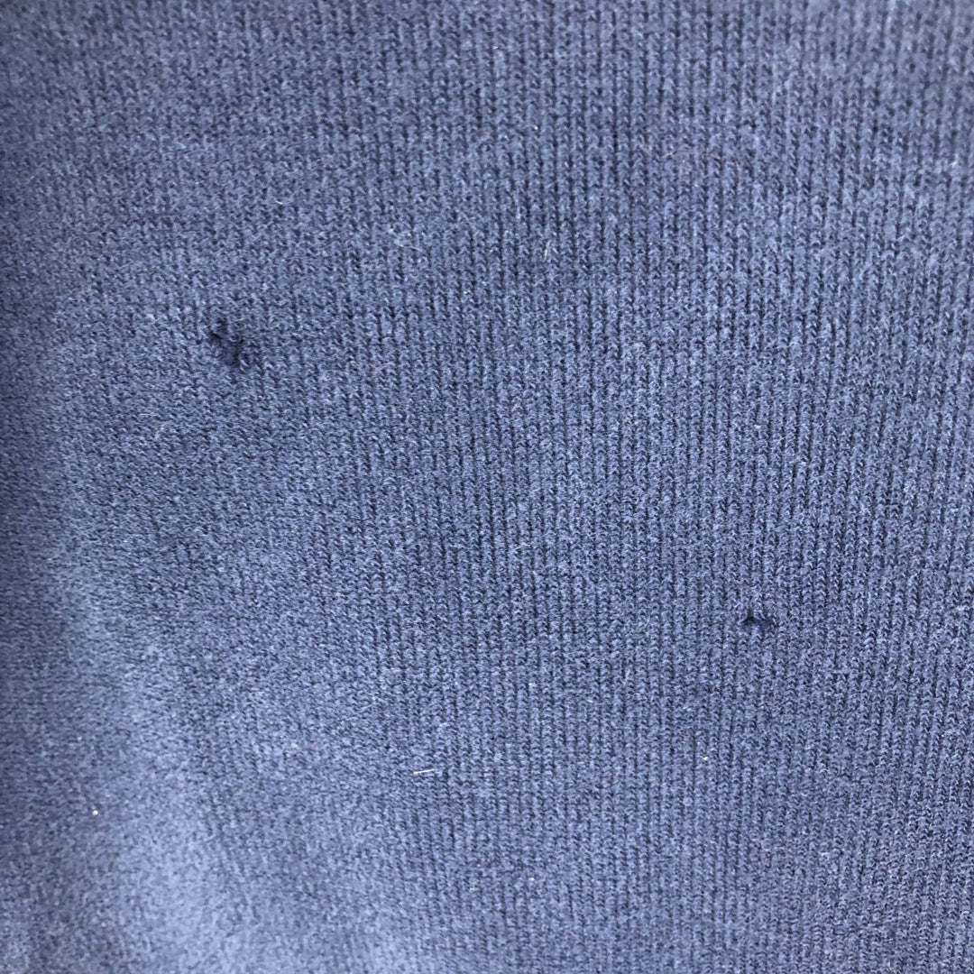 Ralph Lauren POLO by Ralph Lauren V-neck one-point logo sweatshirt, sweatshirt, men's XL size cotton navy blue type Vintage Second Hand