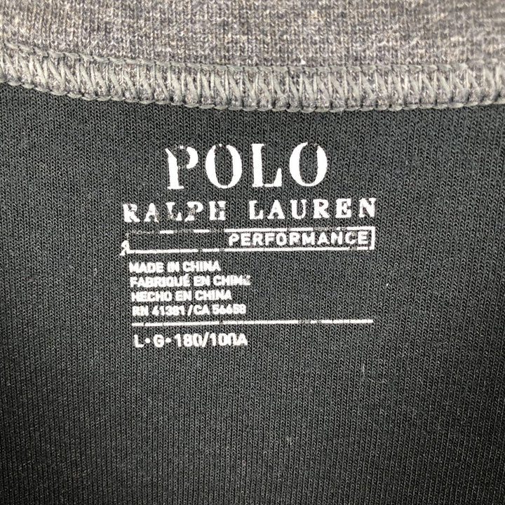 Ralph Lauren POLO RALPH LAUREN logo sweatshirt, men's size L polyester gray type Vintage Second Hand