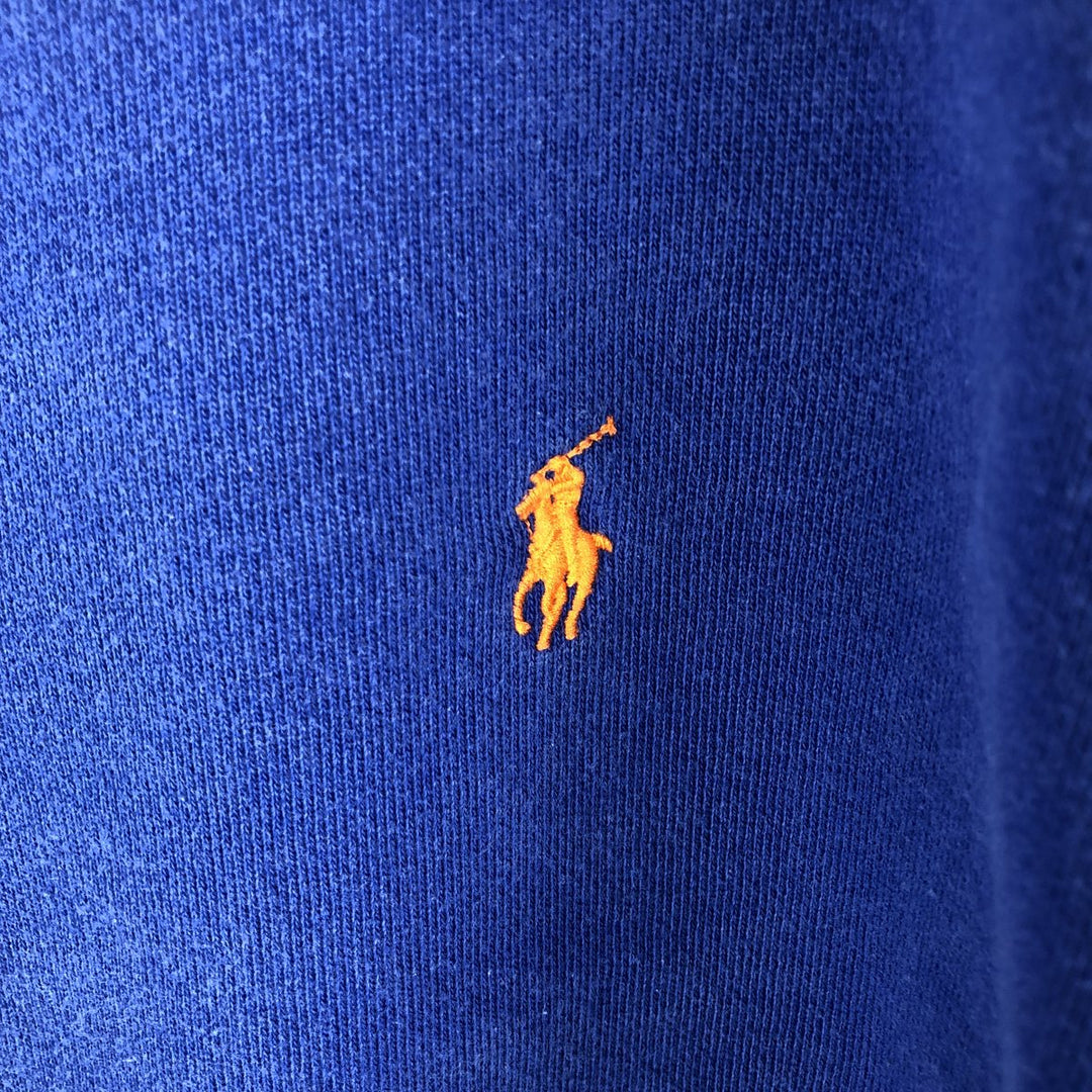 Ralph Lauren POLO by Ralph Lauren One Point Logo Sweatshirt Trainer Men's L size cotton blue type Vintage Second Hand